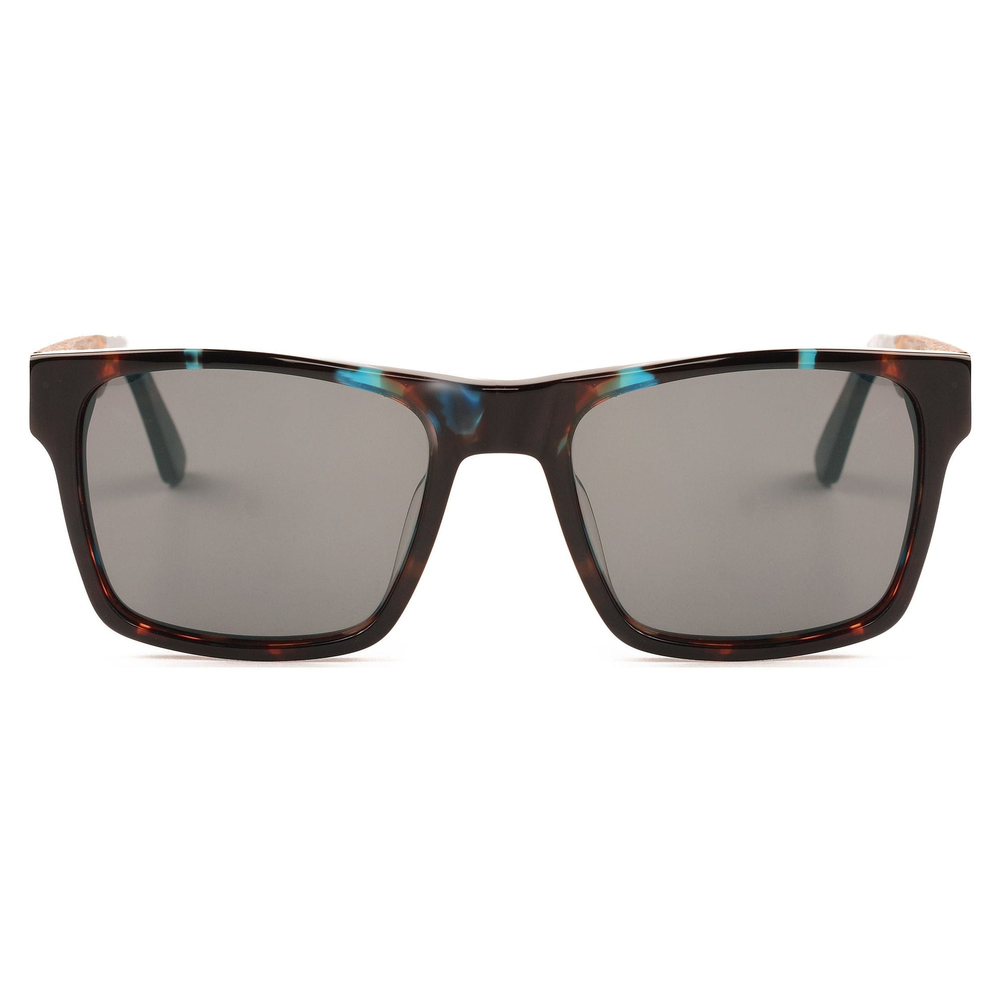 Cade flat top sunglasses by Brix Bailey in black acetate with wood temples at www.brixbailey.com