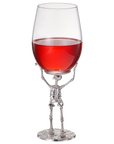 Stemmed Skeleton Wine Glass | SINGLE | 19oz Halloween Skeleton Glasses 10" H, Goth Gifts, Skeleton Gifts, Skeleton Decor, Spooky Wine Gift Set, Perfect for Halloween Themed Parties-0