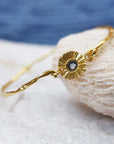 Astral Crucis Gold Bangle Iolite