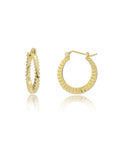 Ridged Gold Hoops