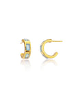 Cora Chunky Huggie Hoops Pariba Onyx