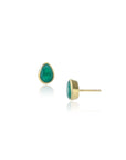 Simi Gemstone Studs with Green Onyx