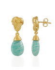 Knot Drop Gemstone Earrings Amazonite