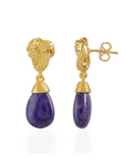 Knot Drop Gemstone Earrings Lapis