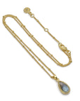 Simi Teardrop Gemstone Pendant with Labradorite