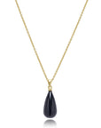 Hera Polished Stone Pendant Necklace Black Onyx