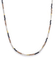 Milos Mixed Gemstone Beaded Necklace Black Onyx, Smoky Quartz & Labradorite