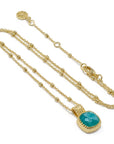 Tetra Square Gemstone Pendant: Amazonite