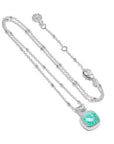 Tetra Square Gemstone Pendant Silver Amazonite