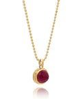 Apollo Reversible Doublet Gemstone Pendant: Mother of Pearl with Pink crystal