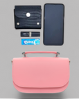 Aura Handmade Leather Bag - Pastel Pink