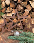 Rustic 3 X rusty Christmas Stars Decorations