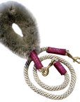 Bundle Shearling Fur Grip + Rope Leash for Dogs