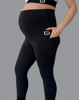 Maternity & Postnatal Active Support Leggings | Black