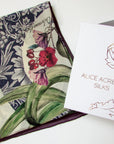 Purple and cream "Akkadian Silk" square Silk scarf