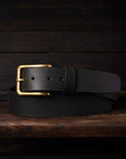 The Alchemist Belt - Brown Leather Belt With Gold-Tone Buckle