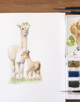 Alpaca new baby greetings card