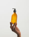 Frosted Amber Glass Pump Bottle