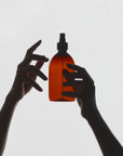 Amber Plastic Spray Atomiser Bottle