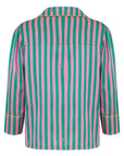 Amelie Flamingo Stripe Girls Silk Pyjama Set