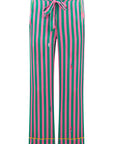 Amelie Flamingo Stripe Girls Silk Pyjama Set