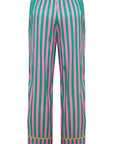 Amelie Flamingo Stripe Girls Silk Pyjama Set