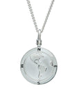 Americas Map Globe Personalised St Christopher - Silver Chain