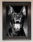 Angry Doberman Dog Framed Wall Art