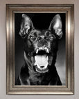 Angry Doberman Dog Framed Wall Art