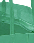 Aqua Pebbled Leather Tote Shopper | Byxal