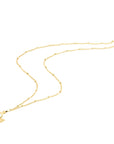 Art Deco Fan Gold Satellite Chain Necklace