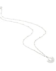 Art Deco Fan Silver Satellite Chain Necklace