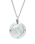 Australasia Map Globe Personalised St Christopher - Silver Chain