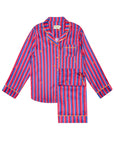 Aurelie Crimson Stripe Silk Shirt