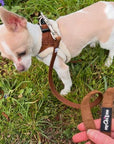 Tiny Trails Step In Soft Touch Suede Effect Faux Fur Lined Puppy and Small Dog Harness Mocha