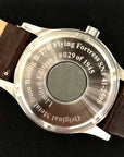 B-17 Tribute - Stainless Steel, Brush Finish, Black Dial, Brown Leather Band with Stitching