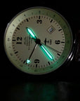 B-17 Tribute - Polished Finish, Beige Dial, Stainless Steel, Brown Leather Band with Stitching
