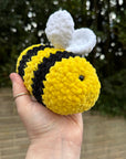 Beatrice The Bee -Crochet Bumblebee Plush – Chunky Handmade Bee Plushie Gift