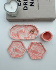 4 Piece Trinket Set - Marble