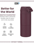 Insulated Steel, Travel Mug, Blackberry, 360ml