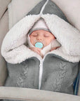 Warm Sherpa Sleep Sack for Babies 0-4 Months - Cozy Zippered Design for Secure Comfort in Gray by Baby Lamby at brixbailey.com