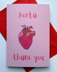 Aorta thank you heart cardiology anatomical biology science card