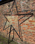 XL Black Metal Star Garden Stake Display Sculpture Christmas Wedding Decor