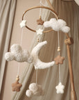 Handmade fluffy clouds baby mobile-1