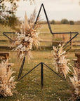 XL Black Metal Star Garden Stake Display Sculpture Christmas Wedding Decor