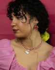 Pomegranate Hoop Earrings
