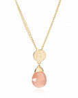 Classic Athena Kate Gemstone Necklace: Peach Moonstone