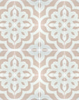 Isla luxury porcelain tile, dusky pink and white Moroccan-inspired boho chic design, premium indoor-outdoor slip-resistant by Maria Starling Design at brixbailey.com