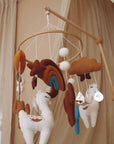 Handmade Lama baby mobile-8