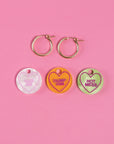 Love Sweets Hoop Earrings - Set of 3